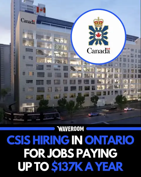 Canada’s intelligence agency is hiring for multiple positions across Ontario, Quebec and B.C. — with some salaries reportedly reaching up to $137,000 a year. Openings include roles in security, administration, HR, facilities and more, with some positions not requiring a university degree. Applicants do need Canadian citizenship and must qualify for Enhanced Top Secret clearance. 📸: Public Services and Procurement Canada Follow @waveroomtv_ for more Toronto content! DM us your videos/photos to be featured on the page! We aim to keep our space respectful. Hate/racism comments are not tolerated and will be removed to the best of our capabilities. 🏷️ #waveroom #waveroomtoronto #toronto #canada #mississauga