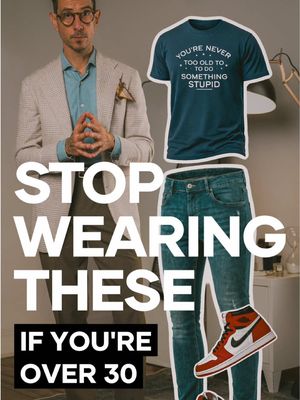 Men over 30 don’t need more clothes… they need better choices. And as a 47 year old man myself I’m guilty of having worn some of these for far too long - desperate to hold on to my youth. It’s only when I embraced my age and dressed accordingly that I felt confident again. Not cool. But confident in how I looked.  In this video, I break down 3 common style mistakes that instantly age you, cheapen your look, or just keep you looking like a badly dressed boy.  We’re talking: * Retro basketball sneakers (yes… those ones) * Skinny jeans (they had their moment) * Slogan t-shirts (they’re not as funny as you think) Style isn’t about following trends. It’s about knowing when to leave them behind. If you want to look sharper, more confident, and more put together without overthinking it… start here. #mensstyle  #mensfashion  #styleover30  #menswear #styletips 