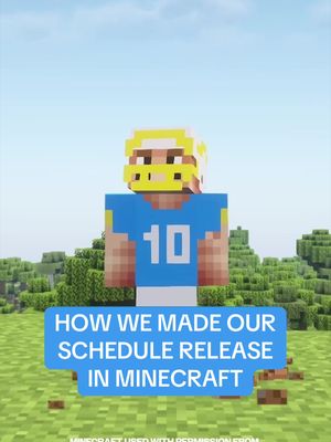 everything that went into making the 2025 minecraft schedule release #Minecraft #schedulerelease #nfl #chargers #behindthescenes 