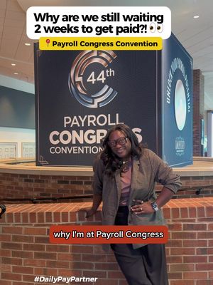#DailyPayPartner The #1 employee benefit after healthcare isn’t what you think. 👀 I spent 2 days at Payroll Congress with @DailyPay and walked away fired up about on-demand pay. No more waiting 2 weeks for money you’ve already earned. Tap the 🔗 in my bio to learn more. #payroll #dailypay #financialwellness    Fees may apply 