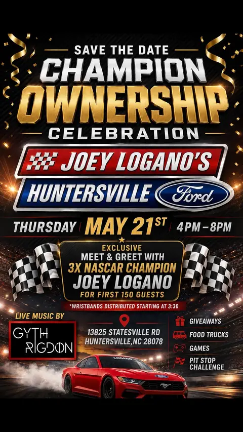🚨One Week Away🚨Come Celebrate With Us!  @jloganoshuntersvilleford | 📍12835 Statesville Rd, Huntersville, NC 28078 
