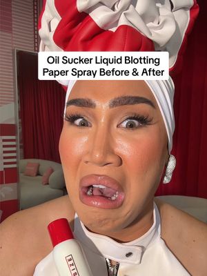 The result speaks for itself 👏🏽✨ @ONE SIZE BEAUTY’s Oil Sucker Liquid Blotting Paper Spray is out early on @sephora’s app TODAY and will be out EVERYWHERE on 5.15 🤩 Y’all need to check this out!! #oilsuckerspray #onesizebeauty #newproduct #makeup #oilyskin 