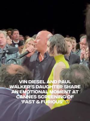 Family forever❤️ At the Cannes Film Festival, Meadow Walker and Vin Diesel shared an emotional hug during a special anniversary screening of 'The Fast and the Furious. The moment honored the legacy of Paul Walker, who starred in the franchise alongside Diesel before his death in 2013. 🎥: @joyboy / IG  #fastandfurious #paulwalker #vindiesel #meadowwalker 