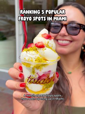 A bunch of new froyo spots have been opening up in Miami, so I tried 5 of them 🍦 Here’s my ranking: 5. ♥️ Tatas @tatasmiami 2992 McFarlane Rd, Miami, FL 33133 4. 🇬🇷 Go Greek  3000 Florida Ave ste 114, Miami, FL 33133 3. 🌱 Major Wellness at Sadelles 3321 Mary St, Miami, FL 33133 2. 💥 Meli  210 NE 98th St, Miami, FL 33138 1. 💙 Myka 551 Lincoln Rd # 5, Miami Beach, FL 33139 #iviethefoodie #greekyogurtmiami #miamifoodie