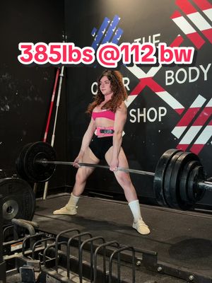 Pretty solid for not deadlifting in months 🤝 385lbs at 112lb bw #powerlifting #deadlift #lifting