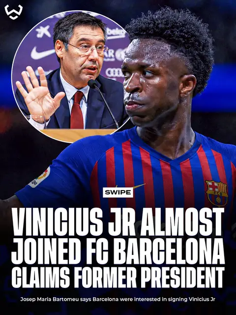 Former Barça president Josep Maria Bartomeu revealed that Vinicius Junior was close to joining FC Barcelona before moving to Real Madrid 😳 #foryou #fy #vinijr #trending #barcelona 