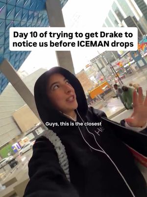 Day 10 of trying to get @champagnepapi to notice us before ICEMAN drops with @almightykishka ❄️👀 Toronto 📍Tag @champagnepapi in the comments and let’s get this to him TONIGHT!  #Drake #Toronto #ICEMAN #Kishka
