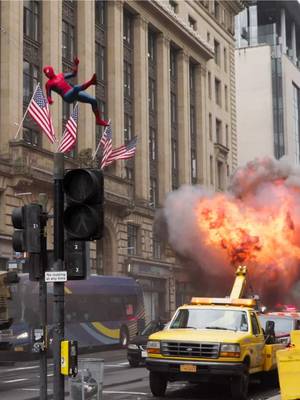 Behind-the-swings 🕸️  #SpiderManBrandNewDay is in theatres July 31.