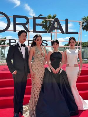 Our Thai L’Oréal Paris family is here, to take over Cannes film festival 💫 @gemini_nt, @chomismaterialgirl, @becky armstrong and @Nychaa  #Cannes2026 #lorealparis 