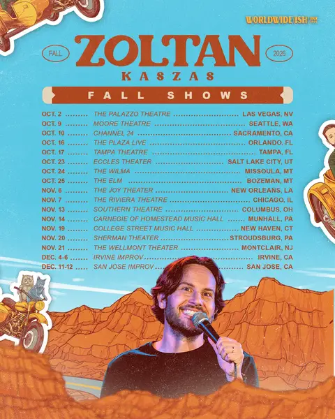 NEW TOUR DATES! Added more shows this Fall for my WORLDWIDE(ish) Tour — tickets are on sale now! 🌎 I need your butts to help fill all these seats, so hope to see you on the road. Head to ZoltanComedy.com for tickets 🎫