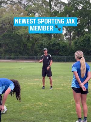The squad isn’t complete without an official hype man! Meet Luna, our official four legged 12th member 🐾🩵 Happy National Pet Month!! #ProSoccerProJAX #nationalpetmonth #Soccer #viral 