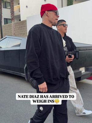 Nate Diaz has arrived to the MVP MMA weigh ins🥶💫 MVP MMA Weigh-Ins go down at 6:45 PM PST | Live on MVP & Netflix Sports YouTube ——— Saturday, May 16th LIVE only on Netflix Intuit Dome - Los Angeles, CA #RouseyCarano #NgannouLins #DiazPerry