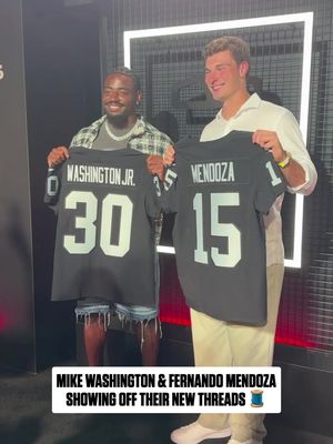 coming to las vegas 🔜 #fernandomendoza #mikewashingtonjr #lasvegasraiders #nfl 