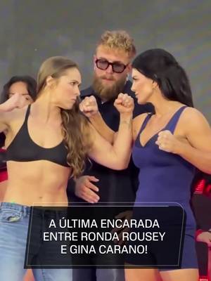 A ÚLTIMA ENCARADA ANTES DA LUTA! Ronda Rousey e Gina Carano, que se enfrentam em evento de MMA promovido pela companhia de Jake Paul neste sábado (16), em Los Angeles, fizeram a última encarada antes da luta que está movimentando o mundo do MMA feminino! 📽️ @espnmma #ESPNKnockOut #MMA #Ronda #Carano