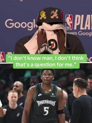 Anthony Edwards’ response to what it’ll take for the #Wolves to catch up out West. #anthonyedwards #antman #timberwolves #nbaplayoffs 