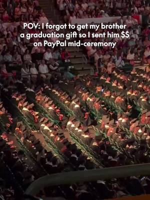 Not sure what made him happier: his diploma or the PayPal notification. An account with PayPal is required to send and receive money.