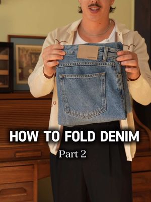 How to fold denim.  This is my go-to method.  #howto #todayilearned #foldingclothes #closetorganization 