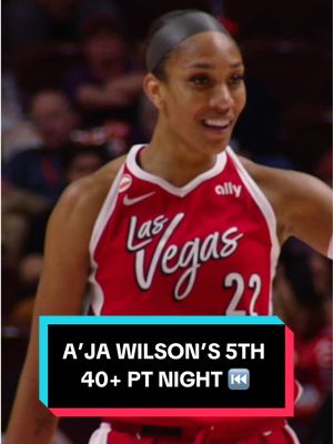 Clocked in. Made history. Clocked out. 💼 A look back at A’ja Wilson’s fifth career night scoring 40+ PTS in the @Las Vegas Aces road dub ⏪  45 PTS (15-18 FG) | 2 3PM | 3 REB | 3 AST #WNBASeason30 #mvp #ajawilson #History #buckets 