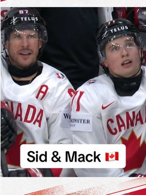 Sid & Mack 😊🇨🇦 🎥: @TSN  #HockeyCanada #TeamCanada #MensWorlds #SidneyCrosby #MacklinCelebrini @Pittsburgh Penguins @San Jose Sharks @NHL 
