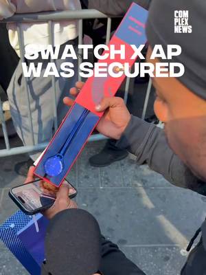 The resellers were outside for the Swatch x AP!  #swatch #swatchap #watches #reseller 