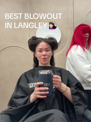 BEST BLOWOUT IN LANGLEY!!! @ Emme Hair!! Book with Liz 🙌🏻#blowout #hairstyle #langleybc 
