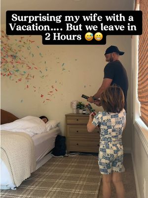 Surprising my wife with her dream vacation, but only giving her two hours to pack 😬😎 @Chloé Anne  #vacation #hawaii #disneyaulani