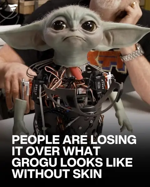 Below the adorable face and tiny robes is something Star Wars fans weren’t ready to see... A team of creators built an insanely realistic animatronic Grogu replica, revealing the complex skeleton of wires, mechanics, motors, and controls hidden beneath the character’s skin to bring him to life. (via Adam Savage’s Tested/YT)