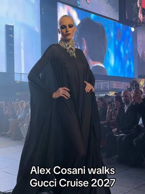Dripping in diamonds, Alex Cosani closes Demna’s debut Gucci Cruise show tonight in New York City✨ #DazedFashionTV #AlexCosani #Gucci #tiktokfashion 