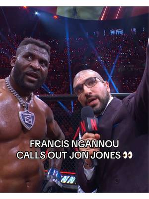 Francis Ngannou has a message for Jon Jones who's in attendance 👀  #RouseyCarano is LIVE now only on Netflix! #MMA #MixedMartialArts #FrancisNgannou #JonJones 