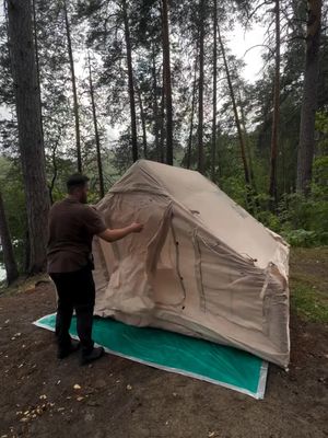 This or a simple tent? ⛺️ ( @chernogorova_e ) #Unreel #Extreme #Camping #Outdoors #CampingASMR