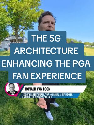 The 5G Architecture Enhancing the PGA Fan Experience Go behind the scenes at the PGA Championship with @ronald_vanloon to see 5G infrastructure under pressure. 
 
 Learn more: https://t-mo.co/4eHC1Tg
 
 T-Mobile for Business Partner #LearnOnTikTok #AI #5G #Tech #Technology 