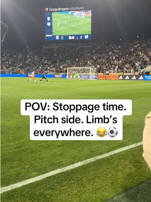 An epic stoppage time goal, pure chaos from pitch side, and then heartbreak seconds later 😭⚽ What a rollercoaster of a game to witness live. We had an absolute blast at the @sandiegofc game. Much love to the amazing Muse Family.  #SDFC #sandiegofc #Soccer #pitchside #MLS 