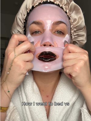 the overnight glow up is so real ✨ added a few new products to my routine, lmk if you want a video on it! #morningshed #heatlesshair #sleepingmask #overnightmask #lipstain 