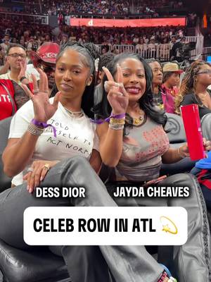 Star-studded affair ⭐️ The celebs came out to watch the @Las Vegas Aces & @Atlanta Dream go head-to-head! #WNBASeason30 #WNBACelebRow #basketball 