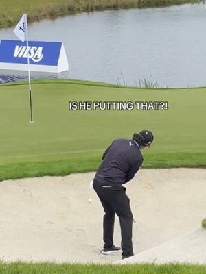 Sometimes you've just got to putt it 👀 #golf #golftrickshot