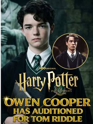 Owen Cooper HAS Reportedly Auditioned For Tom Riddle 👀 There’s also some speculation that Owen Cooper might have been secretly cast already as filming is set to begin in August 2026 and that doesn’t leave a lot of time between being cast and going directly into production.  I’m personally leaning this direction if they go with Cooper as he has quite the busy filming schedule so if they want him for the role the sooner they book him the better. Further reports are suggesting that although the show isn’t going for “superstar” names that the Season 2 cast of the Harry Potter TV Series will have a lot more “names” than in Season 1.  Owen Cooper who is just coming off a historic BAFTA TV win for Best Supporting Actor at just 16 years old for his role of Jamie in Adolescence could look to make his next role a young 16 year old Tom Riddle (Voldemort) to propel his career even further.  It is worth noting that Lox Pratt (Draco Malfoy), Arabella Stanton (Hermione), Dominic McLaughlin (Harry Potter), Alessia Leoni (Pavarti Patil), Sienna Moosah (Lavender Brown), Eddison Burch (Myles Bletchley), Amos Kitsen (Dudley Dursley), Dylan Heath (Adrian Pucey), Asha Soetan (Angelina Johnson), Leo Earley (Seamus Finnegan), Finn Stephens (Vincent Crabbe) and Laila Berwick (Pansy Parkinson) ALL follow Owen Cooper after only a month ago during my initial report did 3 of them follow him.  With filming starting so soon an official announcement for casting is expected to be coming as reports suggest that HBO wants to “beat the leakers” at their own game and get it out as early as possible.  Would you like to see Owen Cooper as Voldemort? 🐍 #harrypotter #harrypotterseries #casting #fyp #hogwarts 