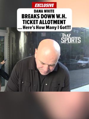 🥊🎟️ Freedom 250 is the most exclusive ticket in the sports world right now. The fights ain't goin' down in big arena -- and the White House lawn doesn't have unlimited space ... begging the question, how many tickets does Dana White himself have? Or, how about President Trump?