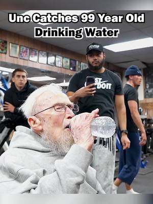 Unc catches 99 year old drinking water #gym #motivation 