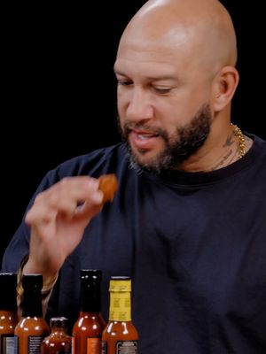 NEW hot ones episode with TIm Howard 🔥 find out if they made it through the wings of death NOW 👀 link in bio.  #hotones Presented by @tumsofficial