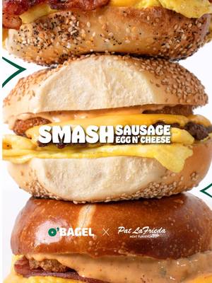Smash Sausage Egg n’ Cheese 🥯 certified breakfast banger #nj #bagels #bangin 