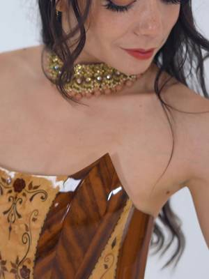 I made an all-wood dress inspired by this year’s Met Gala theme of “fashion is art!” I drew from the Met’s 18th century European furniture exhibit for my design, which was heavily influenced by French marquetry. Check out the build on my YouTube channel, linked in my bio!! #metgala #fashion #woodworking #art #engineering 