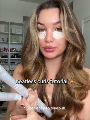 my new favorite way to do heatless curls 😍 #heatlesshair #heatlesshairstyles #heatlesscurls #heatlesscurlstutorial  #creatorsearchinsights 