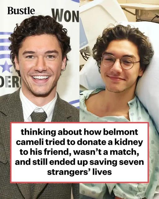 In case you needed another reason to love #BelmontCameli… In 2018, the #OffCampus star volunteered to donate his kidney to a childhood friend. When he wasn’t a match, he still became part of a 14-person donor chain that helped save seven lives. ❤️‍🩹