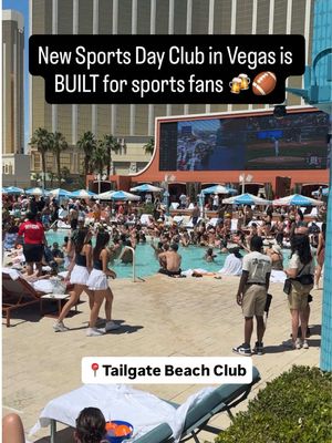 Vegas finally got a dayclub built for sports fans. 🏈🔥 @Tailgate Beach Club at Mandalay Bay features 125 feet of LED screens, 3 heated pools, live DJs, cabanas, and a 360° sports viewing experience right off the Strip. 🍻 We had the opportunity to attend the grand opening, where stars like George Kittle, Tony Hawk, and more popped out to see Snoop Dogg perform live.  This place is going to be PACKED for playoff season. 👍 #lasvegas #vegas #mandalaybay #guys #dudes 