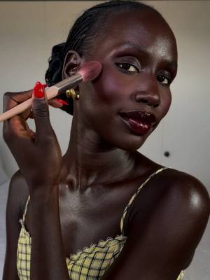 Nothing a blush can’t fix🍒♥️                                                                                                    #blush #blackgirlmakeup #viral 