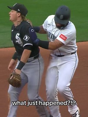 that was wild 👀 #mariners #MLB #baseball #obstruction 