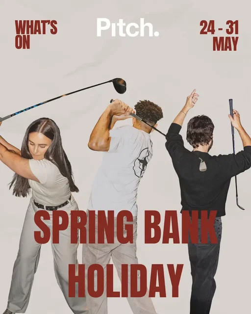 Round up your fourball and make the most of the Spring Bank Holiday with 2 hours of golf and a beer for just £10pp. Bringing the family? Kids eat free all half-term week, so you can settle in for games, food, drinks and a few hours together.  From serious swings to fun Trackman games, we’ve got the week covered. Book now using the website link! #pitchgolf #indoorgolf #londonactivities #bankholiday #londonhotspots