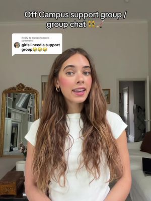 Replying to @ciausonosara link in my bio to join the off campus support group chat 👯‍♀️ I got you babes 