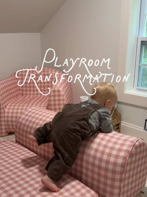 Finally getting our attic turned into a playroom🤍 We started with the @the House of Noa Soft Furniture and it already made such a difference in how the kids use this space. The color we have here is Ivory & Petal and Lily! So excited to see it all come together.🙌🤭✨ #playroomtransformation #playroom #playroomideas #playroomorganization #playroomdecor 