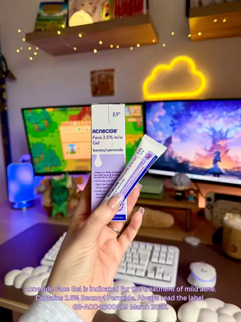 Mild acne’s final boss 🎮👾✨ Acnecide 2.5% face gel is an effective leave-on treatment gel for mild facial acne, including blackheads and whiteheads 💜 Link in bio to shop